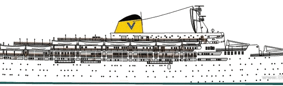 Корабль SS Fairstar [Ocean Liner] (1964) - чертежи, габариты, рисунки